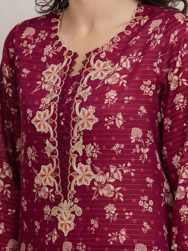 Embroidered Zari Lawn Suit - EWU6V23-33400-3P