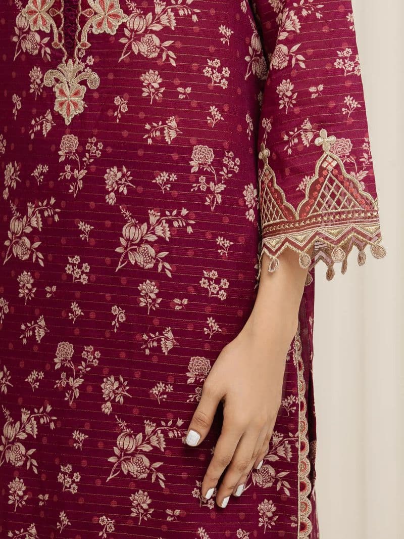 Embroidered Zari Lawn Suit - EWU6V23-33400-3P
