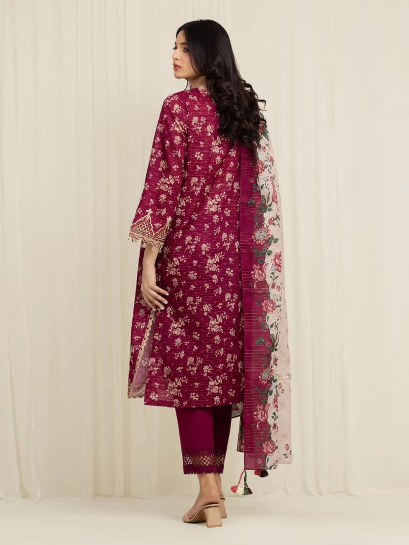 Embroidered Zari Lawn Suit - EWU6V23-33400-3P