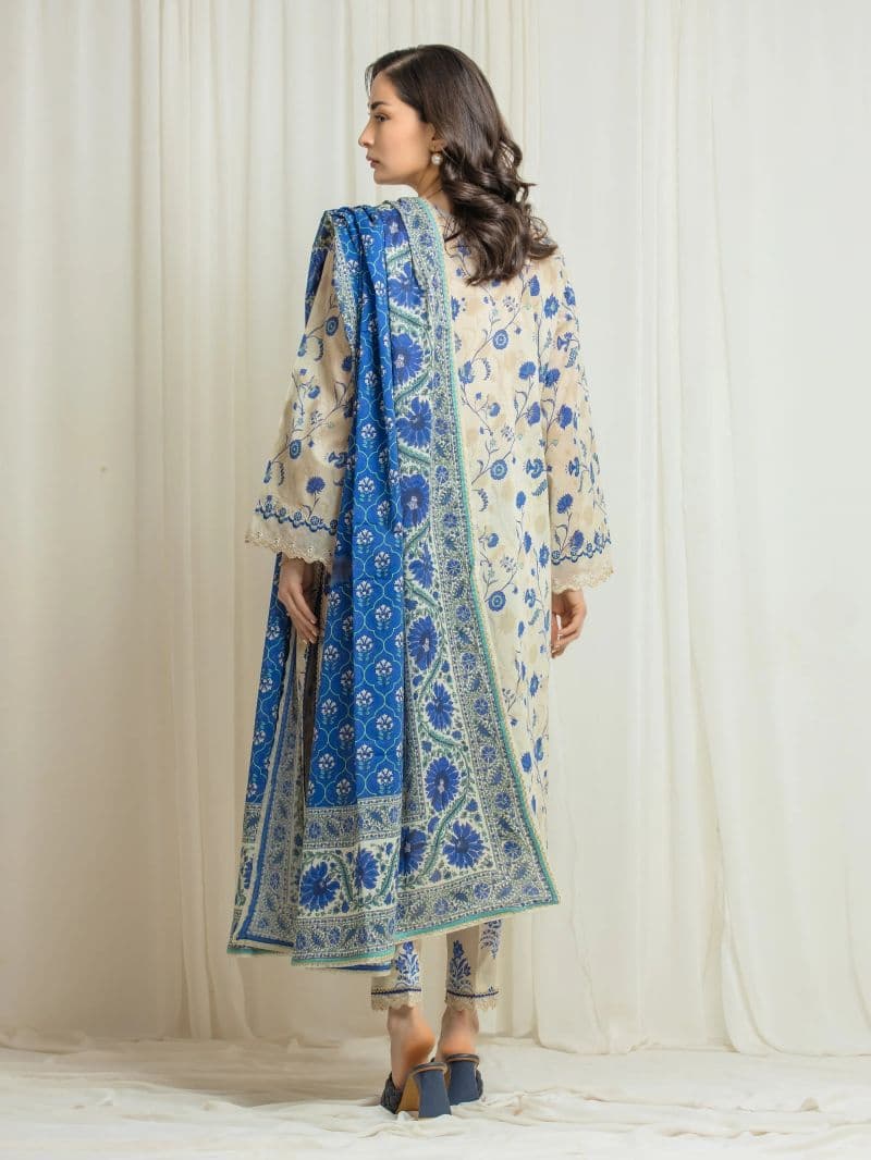 Embroidered Lawn Suit - EWU6V1-33008-3P thumbnail