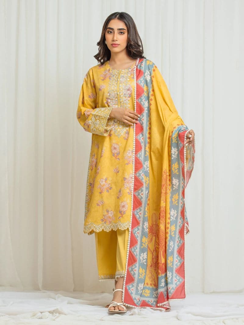 Embroidered Lawn Suit - EWU6V1-33019-3P thumbnail