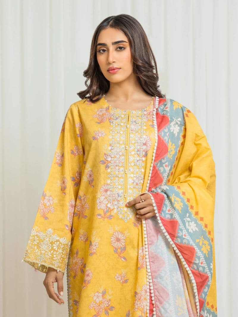 Embroidered Lawn Suit - EWU6V1-33019-3P thumbnail