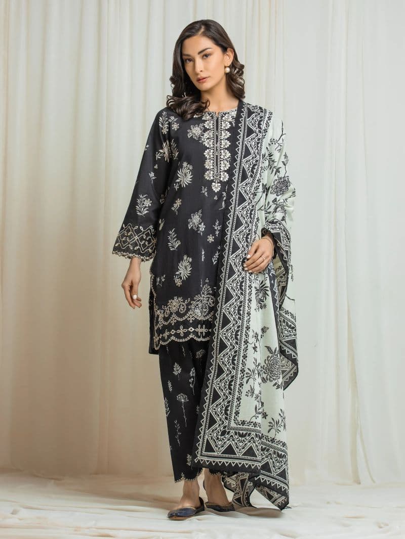 Embroidered Lawn Suit - EWU6V1-33014-3P thumbnail