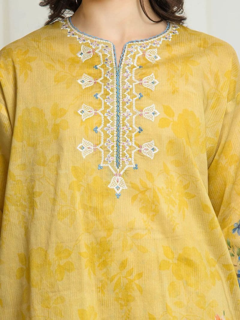 Embroidered Lawn Suit - EWU6V1-33007-3P thumbnail