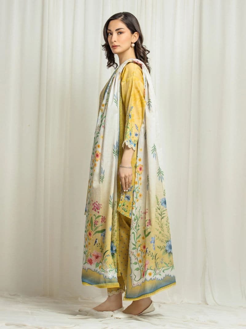 Embroidered Lawn Suit - EWU6V1-33007-3P thumbnail