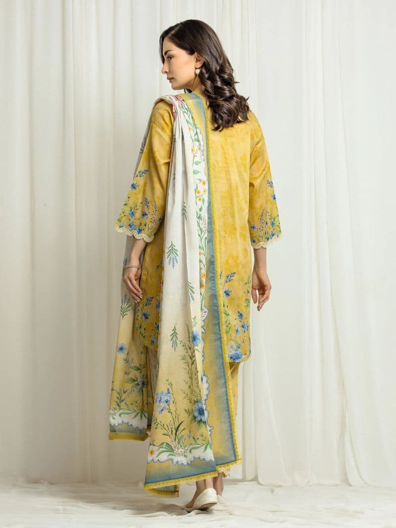 Embroidered Lawn Suit - EWU6V1-33007-3P thumbnail
