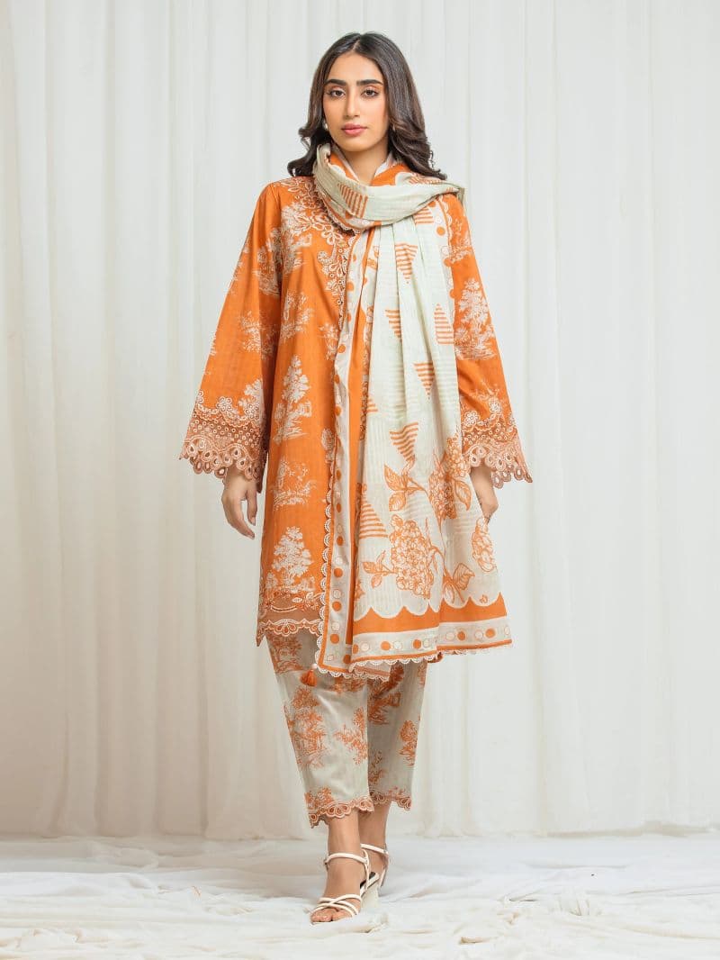 Embroidered Lawn Suit - EWU6V1-33015-3P thumbnail