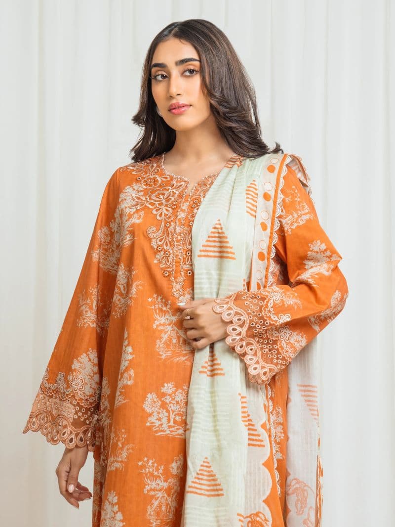 Embroidered Lawn Suit - EWU6V1-33015-3P thumbnail