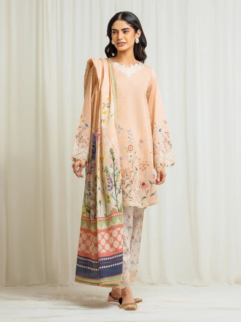 Embroidered Lawn Suit - EWU6V1-33010-3P thumbnail