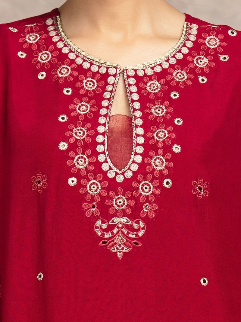 Embroidered Viscose Suit - EWU5V19-32048-3P