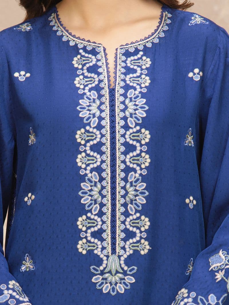Embroidered Viscose Suit - EWU5V19-32033-3P thumbnail