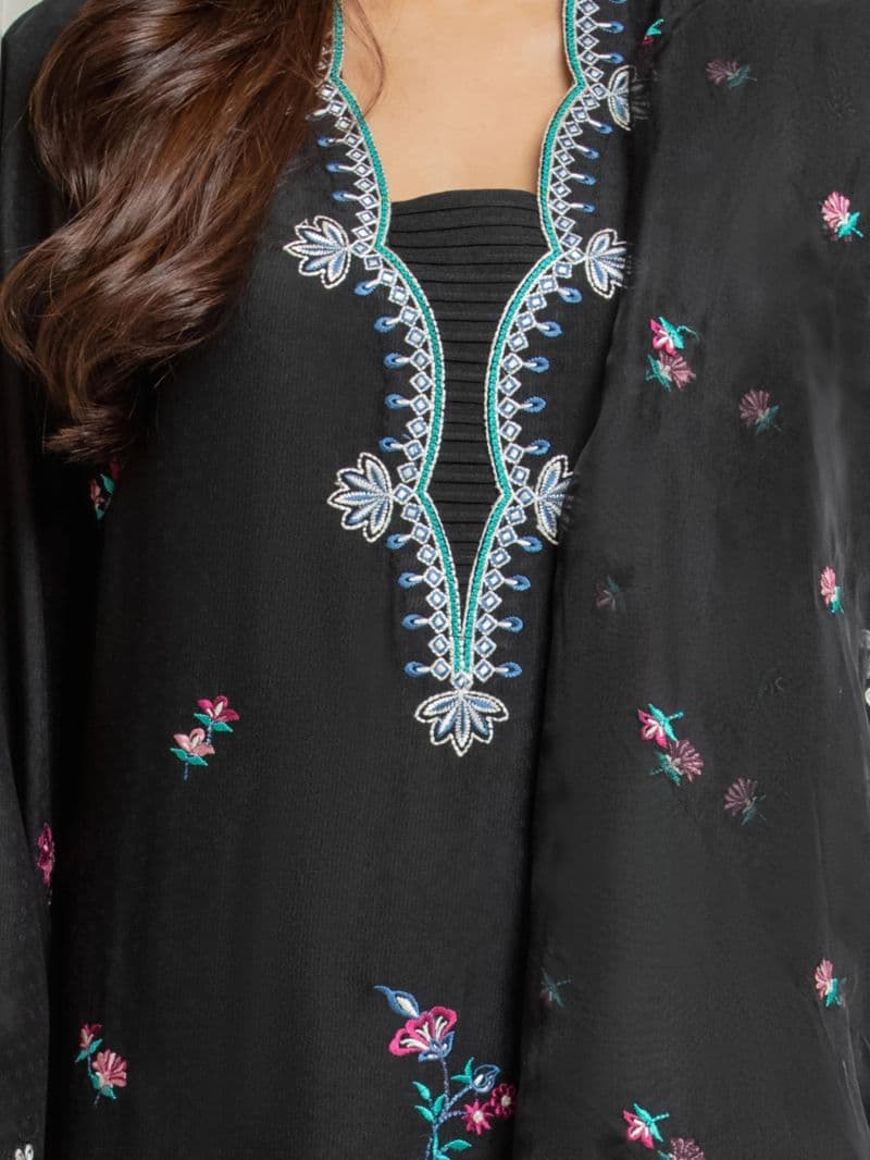 Embroidered Viscose Suit - EWU5V19-32030-3P thumbnail