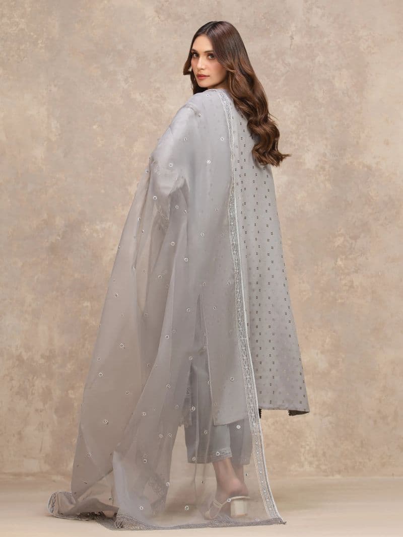 Embroidered Viscose Suit - EWU5V19-32025-3P thumbnail