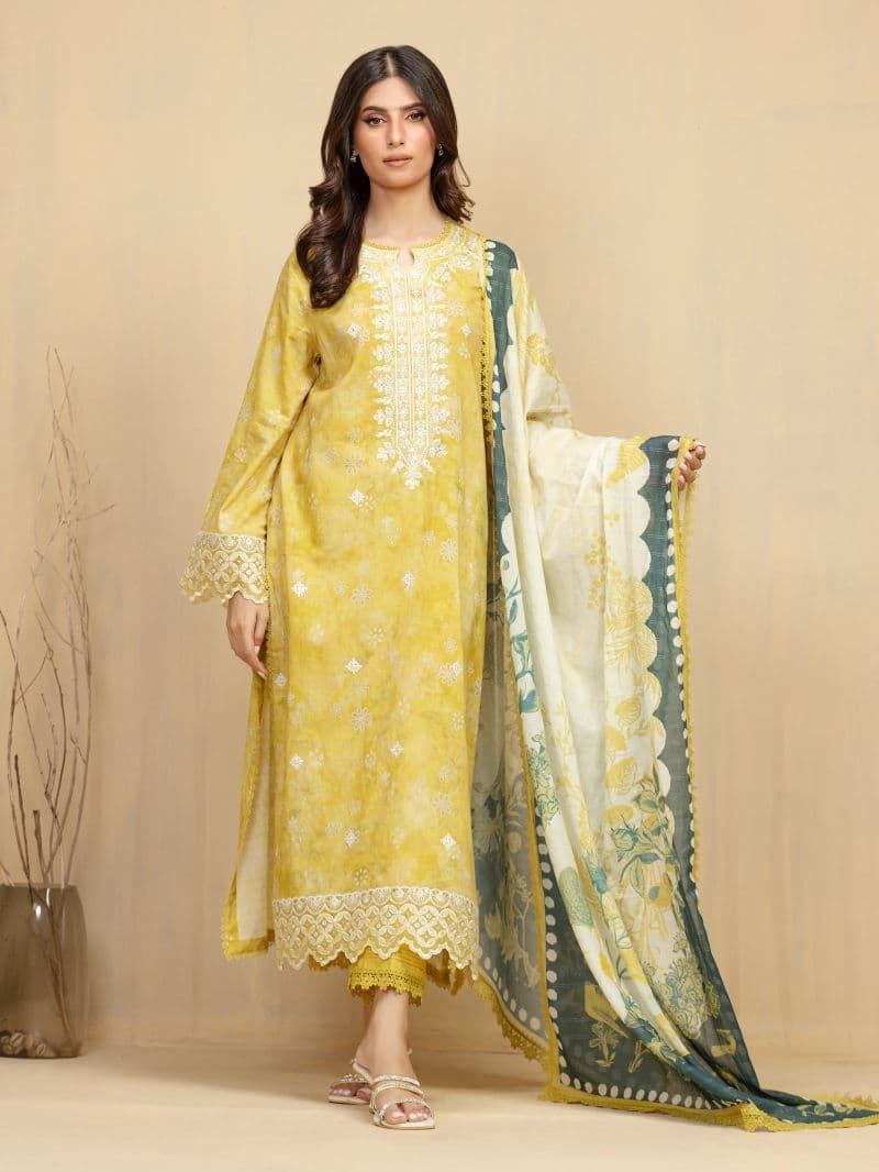 Embroidered Lawn Suit - EWU5V1-31880-3P thumbnail