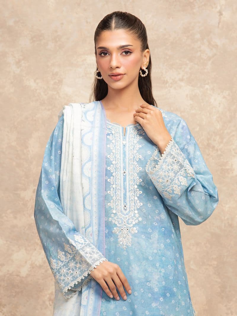 Embroidered Lawn Suit - EWU5V1-31876-3P thumbnail