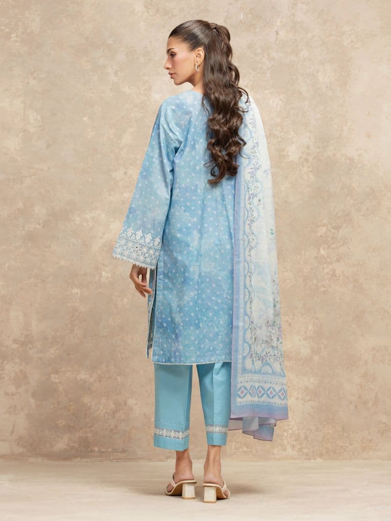 Embroidered Lawn Suit - EWU5V1-31876-3P thumbnail