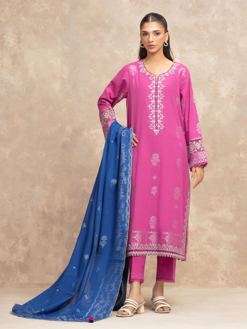 Embroidered Jacquard Suit - EWU5V3-31850-3P thumbnail