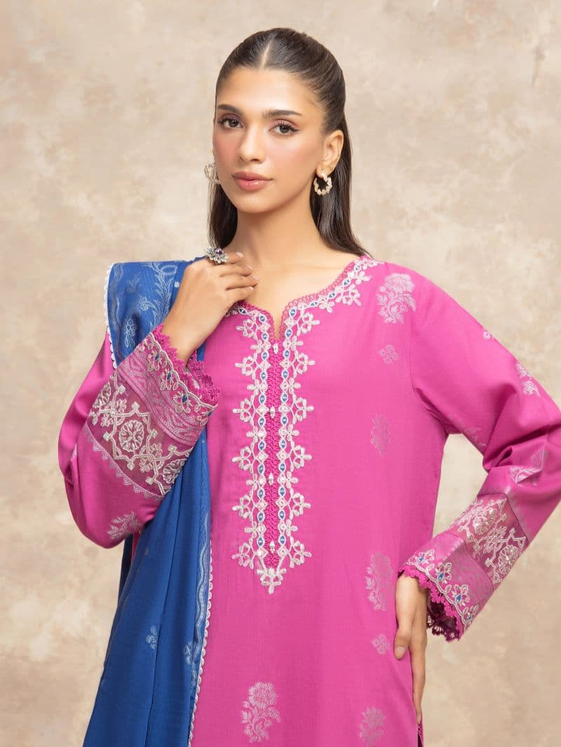 Embroidered Jacquard Suit - EWU5V3-31850-3P thumbnail