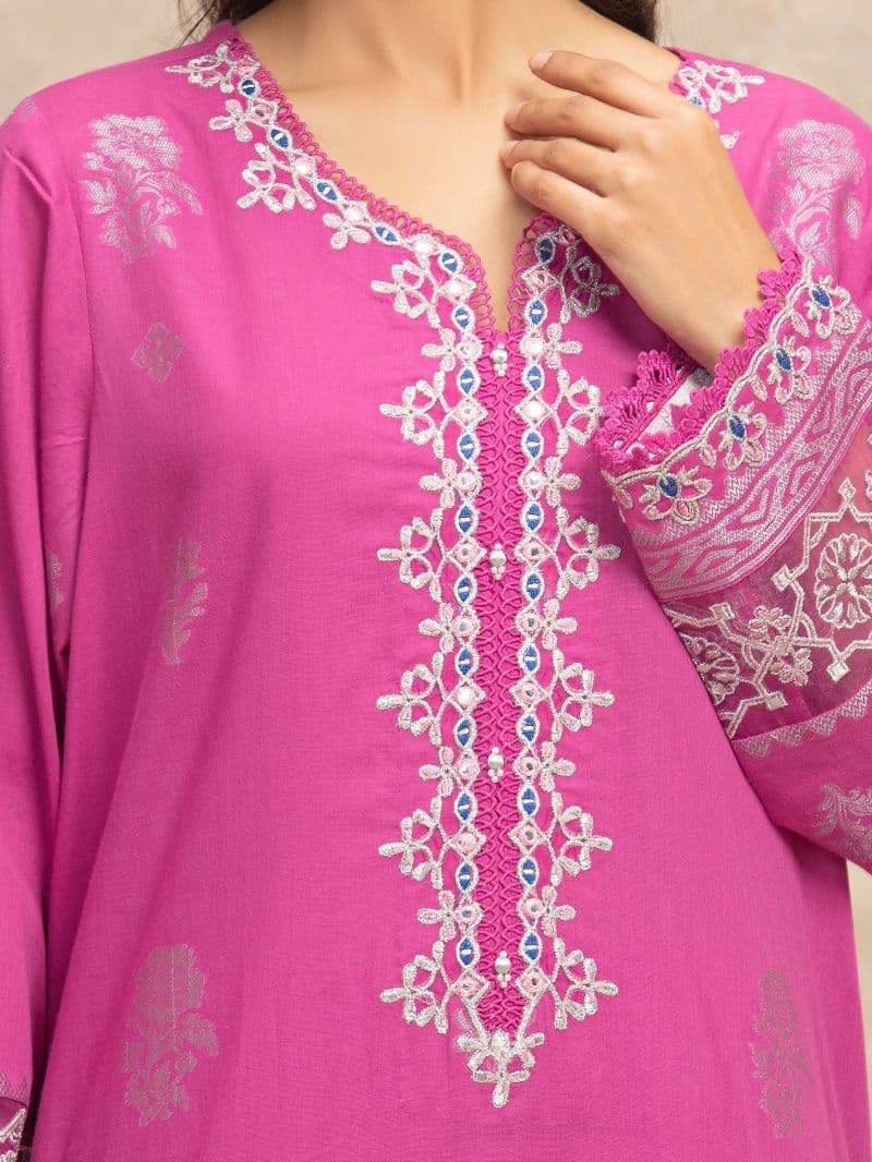 Embroidered Jacquard Suit - EWU5V3-31850-3P thumbnail