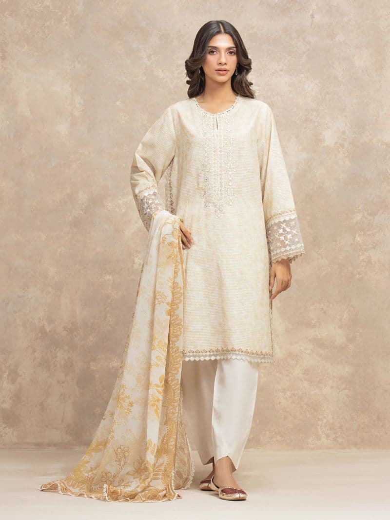 Embroidered Lawn Suit - EWU5V1-31903-3P thumbnail