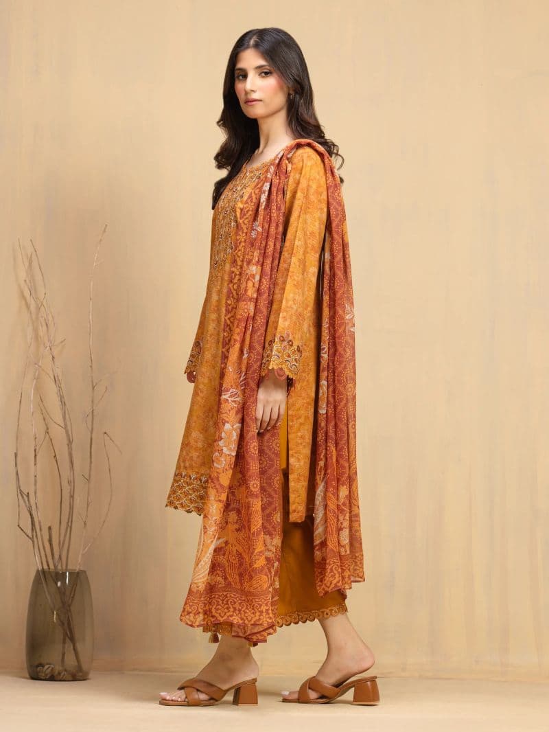 Embroidered Lawn Suit - EWU5V1-31902-3P thumbnail