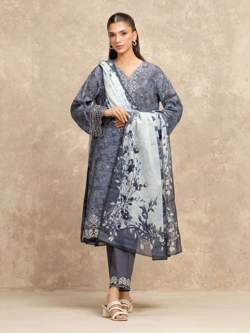 Embroidered Lawn Suit - EWU5V1-31878-3P thumbnail