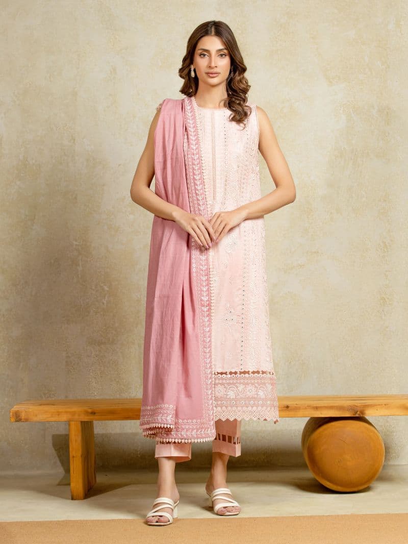 Embroidered Jacquard Suit - EWU5V3-31157-3P thumbnail