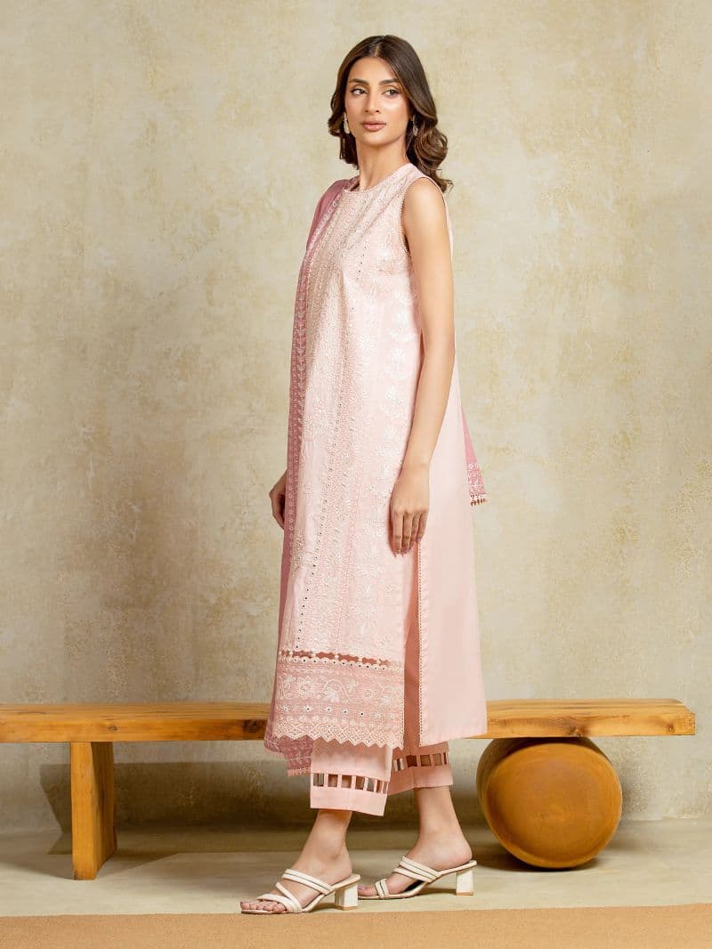 Embroidered Jacquard Suit - EWU5V3-31157-3P thumbnail