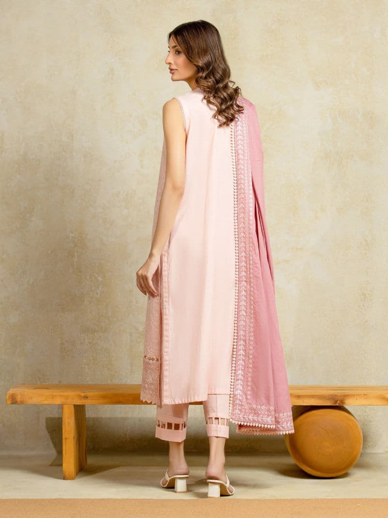 Embroidered Jacquard Suit - EWU5V3-31157-3P thumbnail