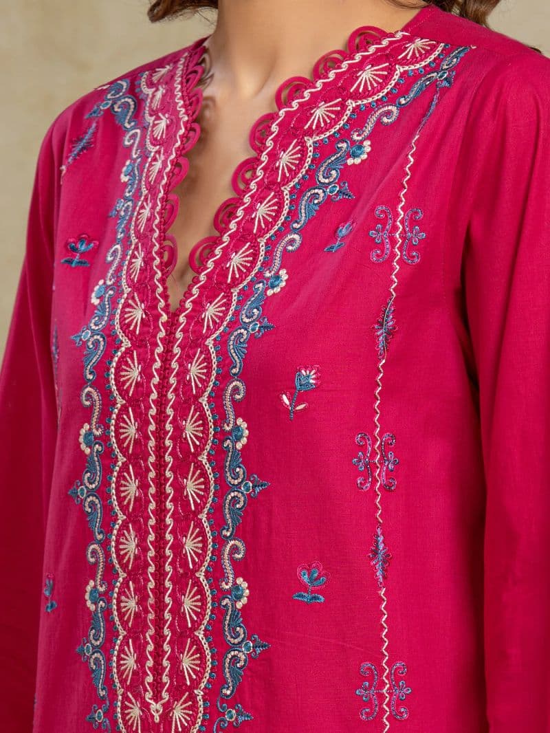 Embroidered Cambric Suit - EWU5V2-31804-3P thumbnail