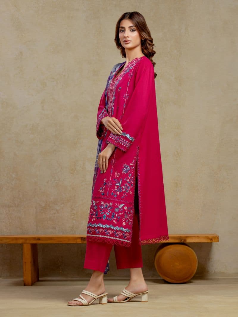 Embroidered Cambric Suit - EWU5V2-31804-3P thumbnail