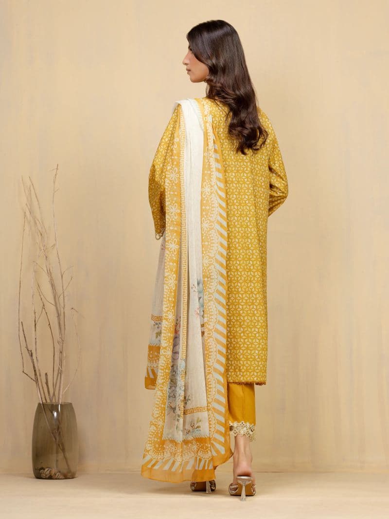 Embroidered Lawn Slub Suit - EWU5V1-31901-3P thumbnail
