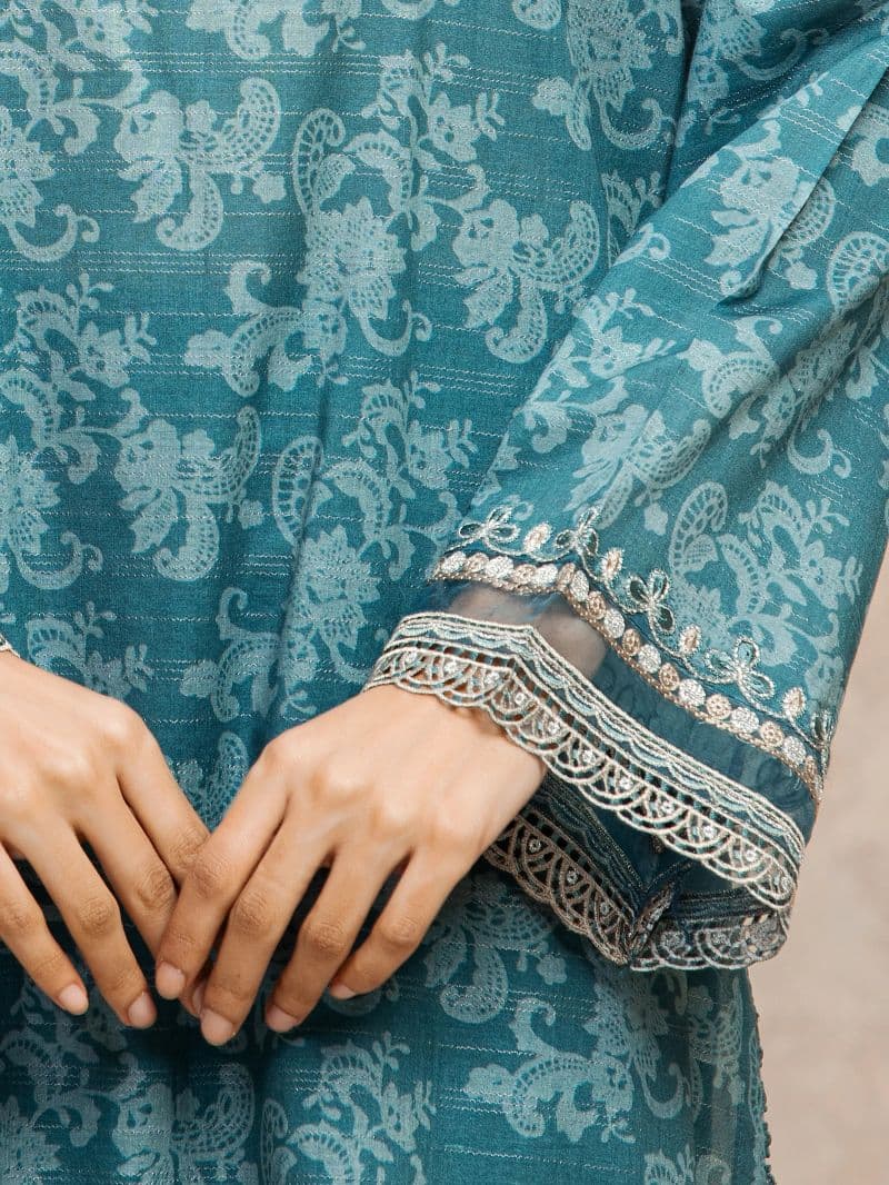 Embroidered Zari Lawn Suit - EWU5V1-31879-3P