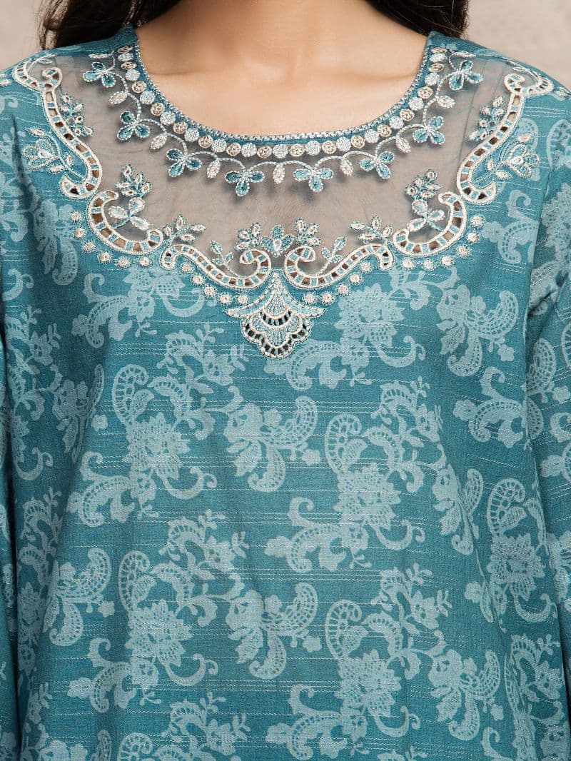 Embroidered Zari Lawn Suit - EWU5V1-31879-3P