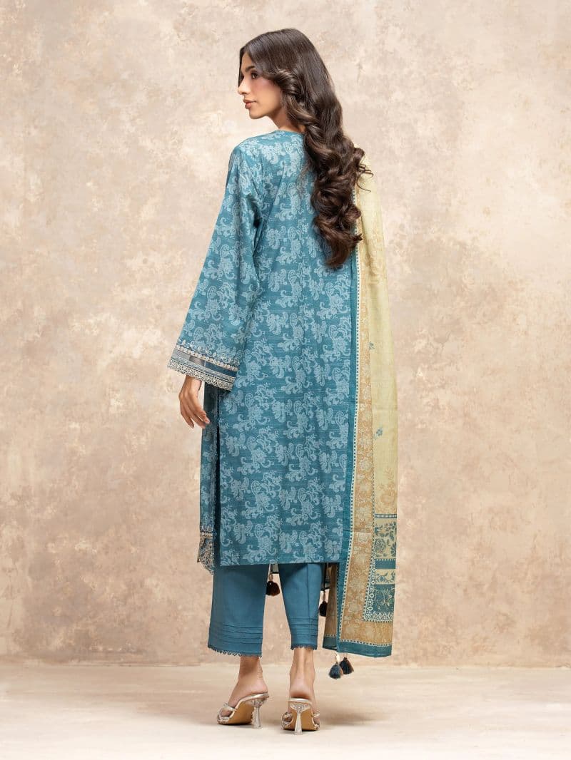 Embroidered Zari Lawn Suit - EWU5V1-31879-3P
