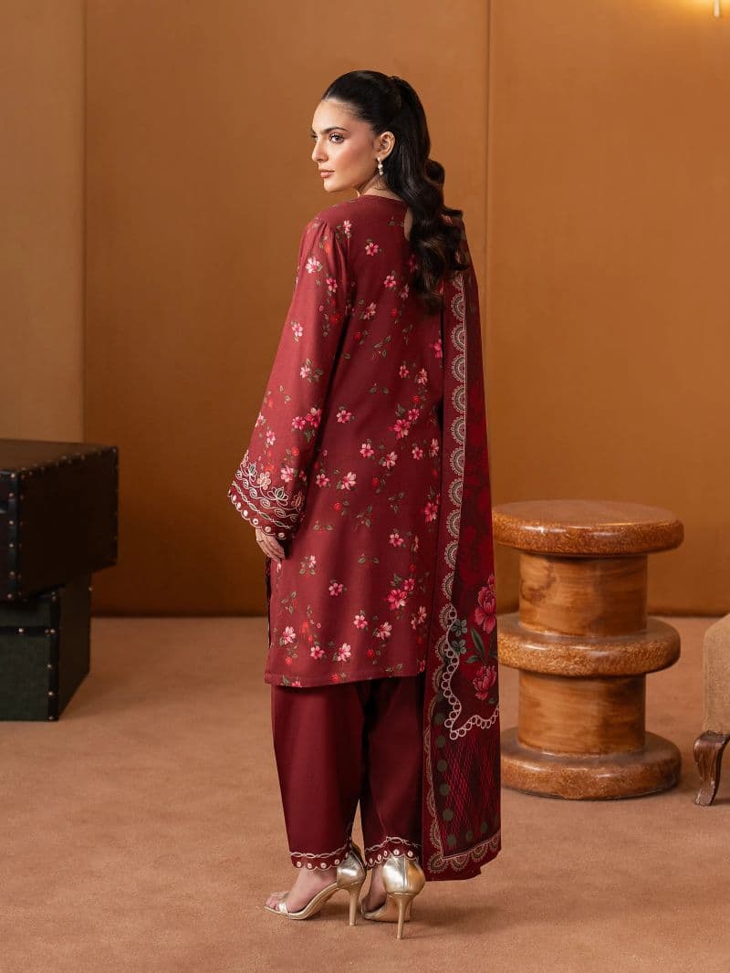 Embroidered Twill Viscose Suit - EWU5V20-32080-3P thumbnail