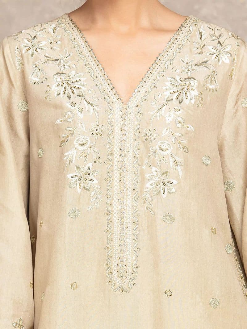 Embroidered Viscose Suit - EWU5V19-32046-3P