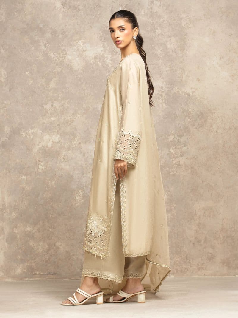 Embroidered Viscose Suit - EWU5V19-32046-3P