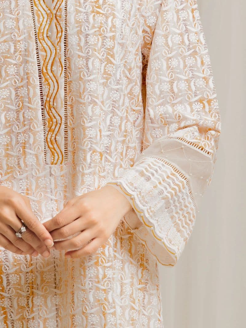 Embroidered Cambric Suit - EWU6V2-33511-3P thumbnail