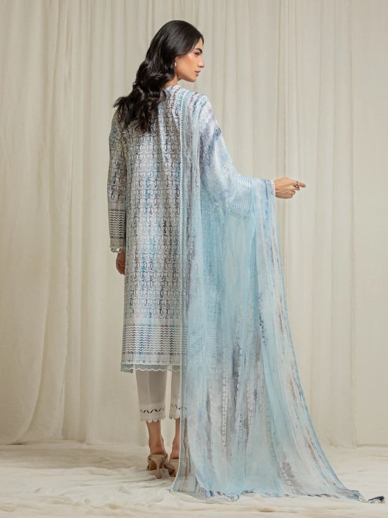 Embroidered Cambric Suit - EWU6V2-33505-3P thumbnail