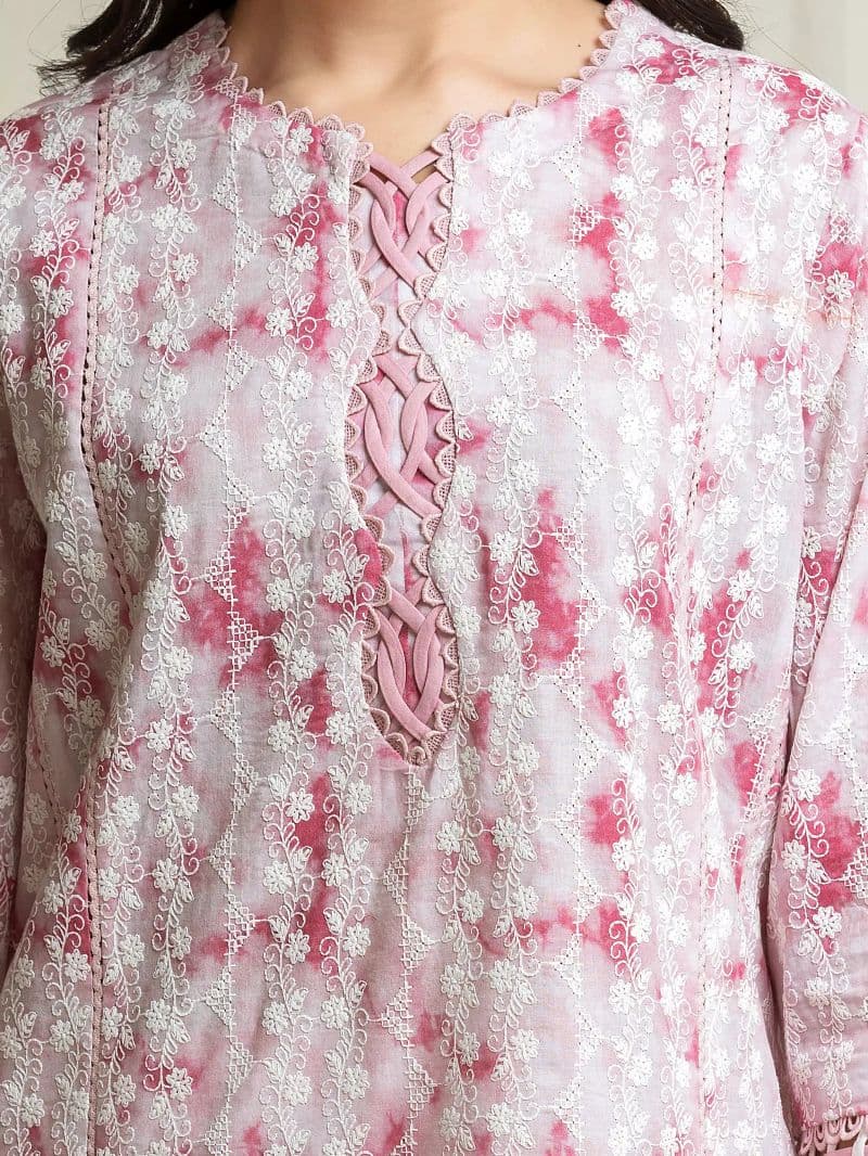 Embroidered Cambric Suit - EWU6V2-33504-3P thumbnail