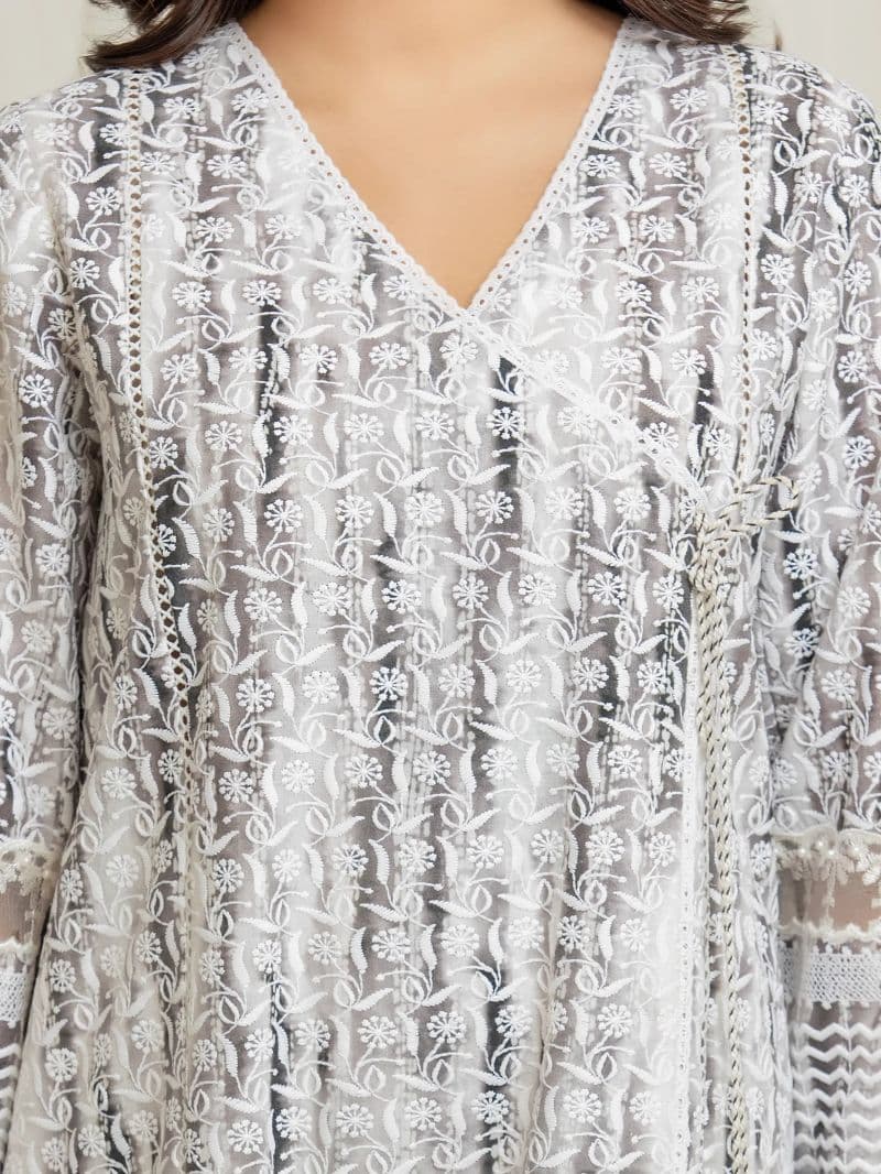 Embroidered Cambric Suit - EWU6V2-33503-3P thumbnail