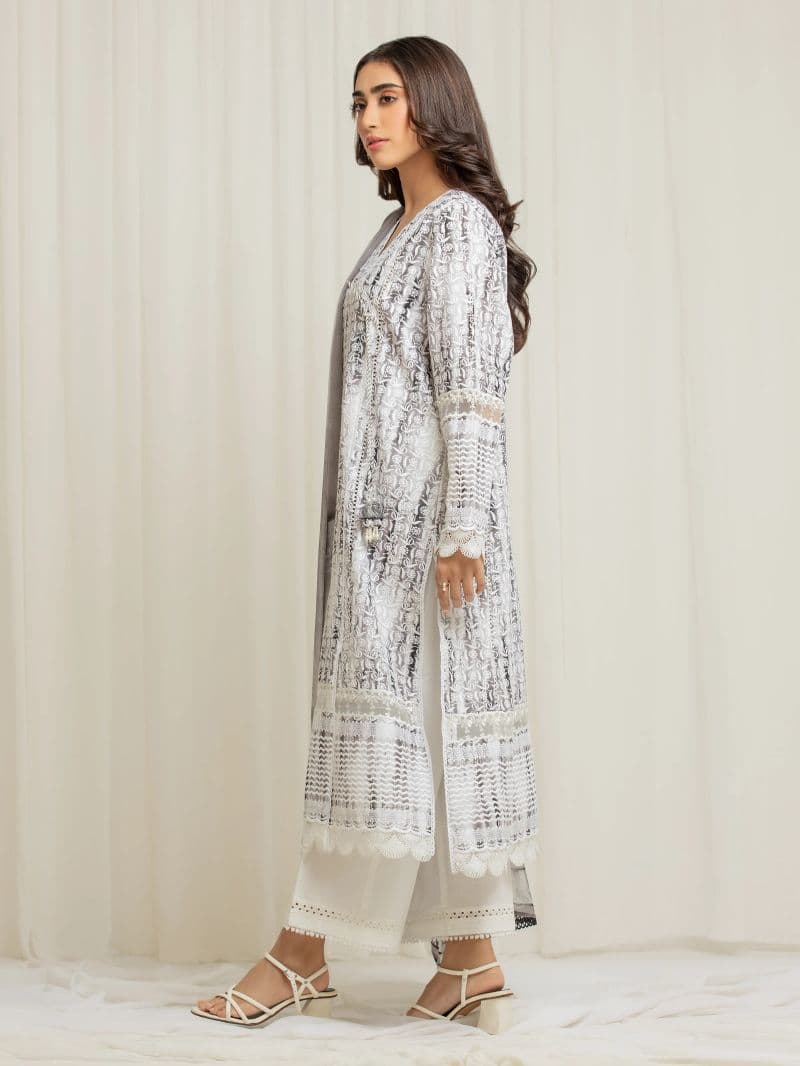 Embroidered Cambric Suit - EWU6V2-33503-3P thumbnail