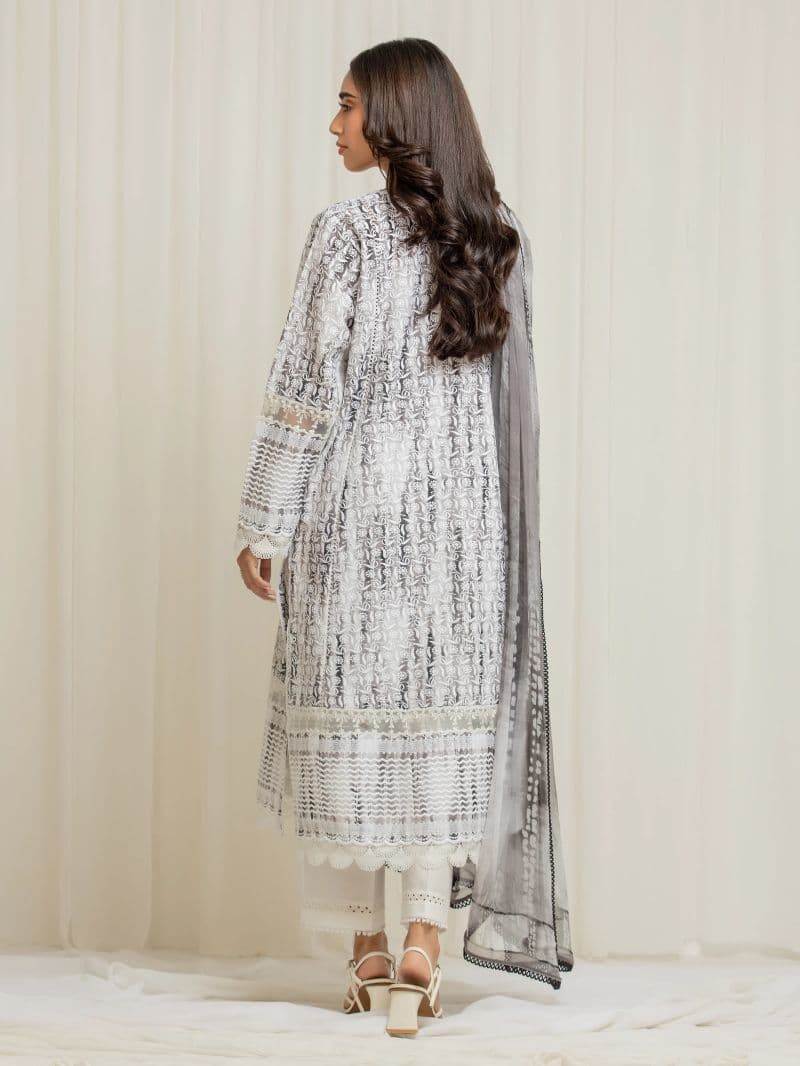 Embroidered Cambric Suit - EWU6V2-33503-3P thumbnail