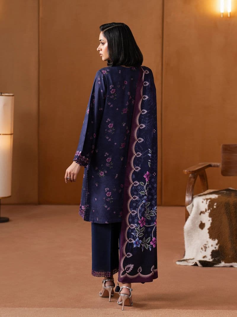 Embroidered Twill Viscose Suit - EWU5V20-32081-3P thumbnail