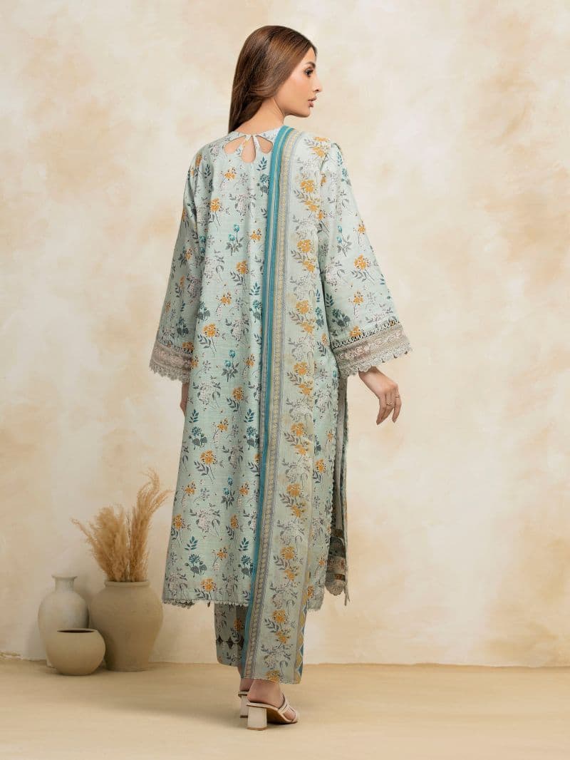 Embroidered Khaddar Suit - EWU5V12-30193-3P thumbnail
