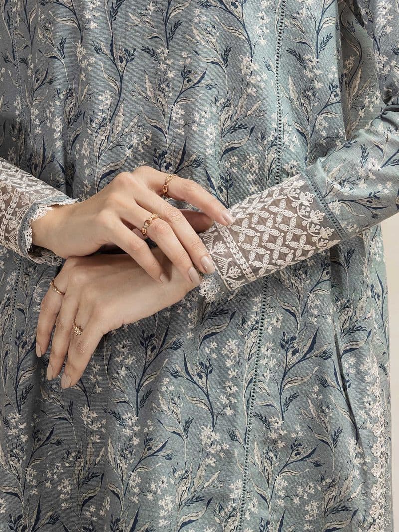 Embroidered Khaddar Suit - EWU5V11-30192-3P thumbnail