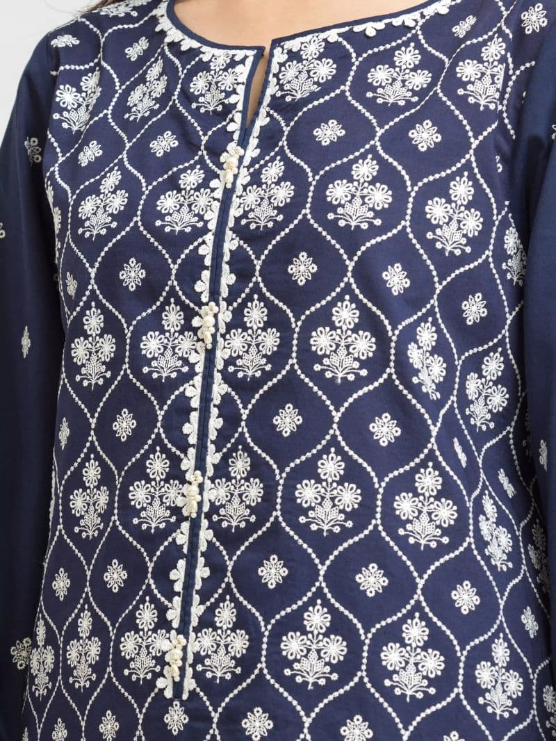 Embroidered Cambric Suit - EWU24V2-30145-3P