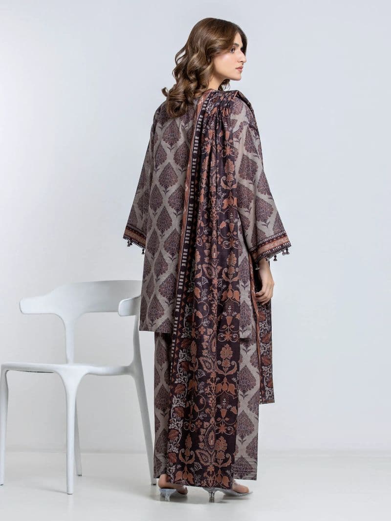 Printed Khaddar Suit - EWU6A3-37178-3P thumbnail
