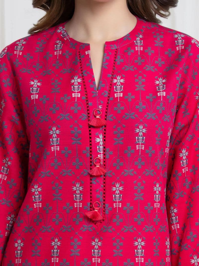 Printed Khaddar Suit - EWU6A3-37096-3P